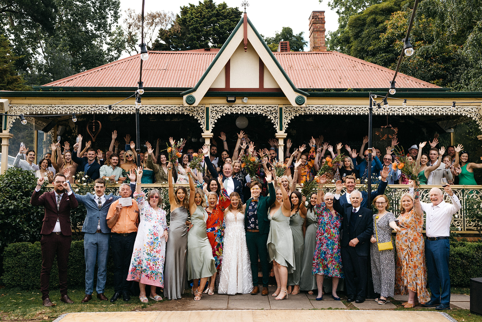 whole wedding party photo