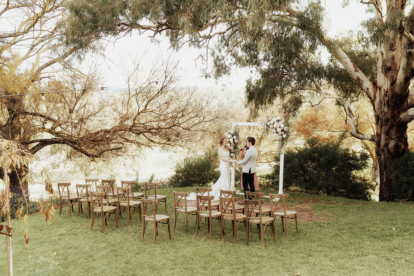 Adelaide hills outdoor wedding ceremony